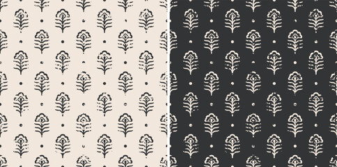 Digital Ajrakh seamless pattern. block print Pattern and batik print Background digital printing textile pattern. Kalamkari Block Print Seamless Pattern. EPS file format.