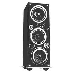 Silhouette a Music speakers black color only