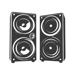 Silhouette a Music speakers black color only