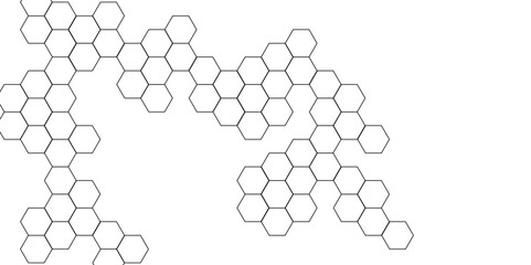 Abstract background with lines technology. Modern simple style hexagonal graphic concept. Background with hexagons. Abstract honeycomb background.