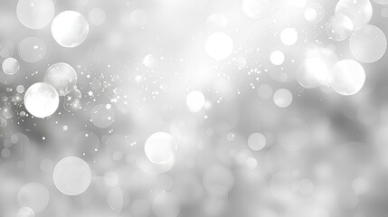 Blue Winter Glow: Abstract Bokeh Background with Snow and Christmas Sparkle