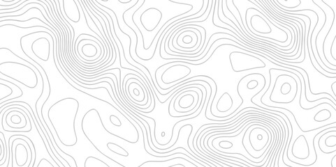 Topographic map background geographic line map with seamless ornament design. The black on white contours vector topography stylized height of the lines map.