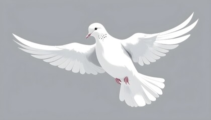 minimalist vector graphic of a dove in flight capturing the bird s graceful form and peaceful simple shapes and subtle