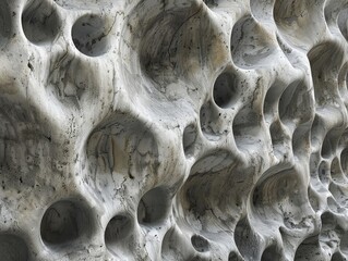 Experiment with texture and form to showcase the unique patterns found in concretions, high-resolution - obrazy, fototapety, plakaty