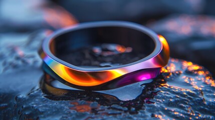 A smart bracelet that adjusts its color and vibration patterns to improve the wearer's mood, blending fashion with mental health tech