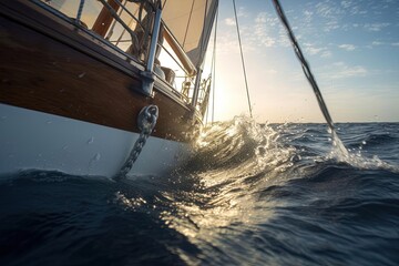 Nautical Ocean Photography Collection - Captivating Sunset Sailboat