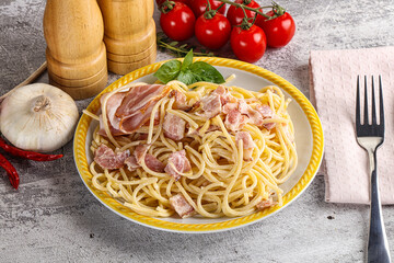 Italian pasta spaghetti Carbonara