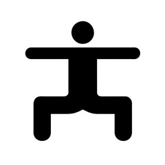 minimalist simple silhouette of a person in yoga, meditation pose icon vector illustration graphic