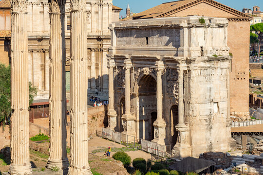 Arch of Septimius Severus in Roman Forum, Rome, Italy