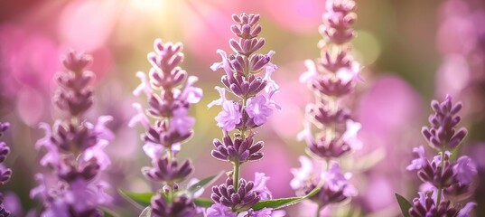 Obraz premium Tranquil lavender backdrop with gentle purple hues ideal for enhancing text and design elements