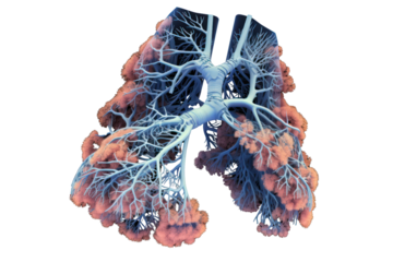AI models can use medical data and history of health changes to predict lung disease risk. and helps in planning the prevention and treatment of lung disease at a more advanced stage. Isolated on tran