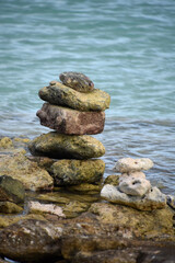 Meditative Pile of Zen Balancing Stones