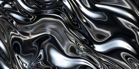 Fototapeta premium Black and white abstract background featuring a series of wavy lines creating a dynamic and modern aesthetic.