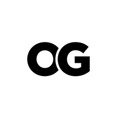 Letter O and G, OG logo design template. Minimal monogram initial based logotype.