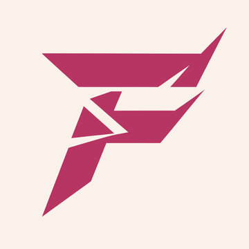 Colorful letter F logo design template