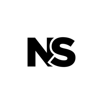 Letter N and S, NS logo design template. Minimal monogram initial based logotype.