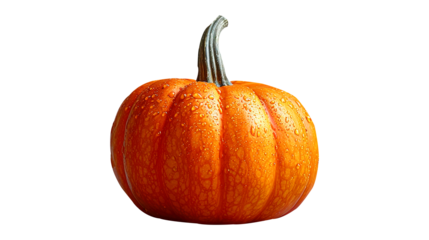 Natural vegetable pumpkin on transparent background halloween pumpkin