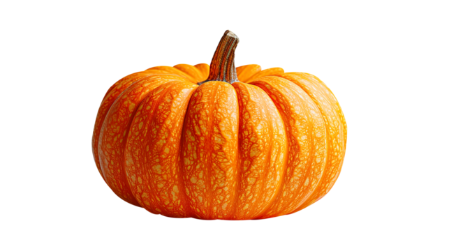 Natural vegetable pumpkin on transparent background halloween pumpkin