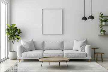 Poster Minimalist living room, uncluttered spaces and a minimalist aesthetic promote a sense of calm, balance, and simplicity in your daily life © Chand Abdurrafy