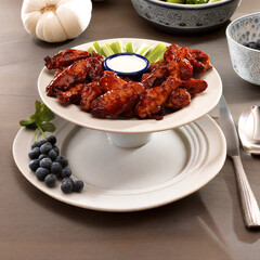 chicken wings with peppers