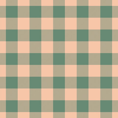 Folded texture check textile, native fabric plaid pattern. Cosy background vector tartan seamless in orange and pastel colors.