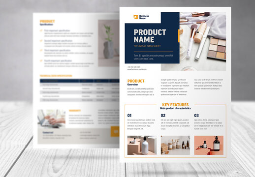 Product Sheet Business Document Template 