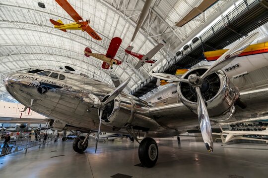 The Boeing 307 Stratoliner "Clipper Flying Cloud" at the Udvar-Hazy Center at the National Air and Space Museum
