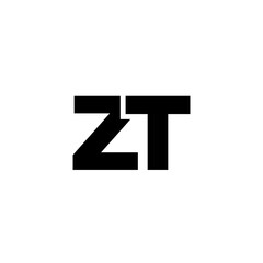 Letter Z and T, ZT logo design template. Minimal monogram initial based logotype.