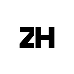 Letter Z and H, ZH logo design template. Minimal monogram initial based logotype.