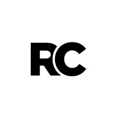 Letter R and C, RC logo design template. Minimal monogram initial based logotype.