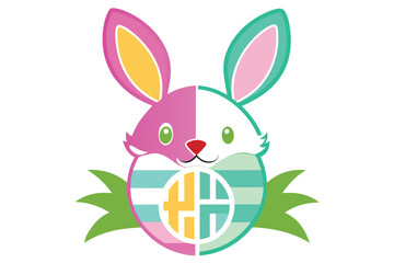 easter bunny split monogram sublimation vector 12.eps