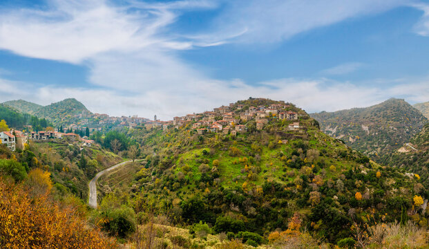 Dimitsana greek traditional village in Arcadia region, Peloponnese, Greece