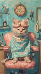Purrfect Style: The Feline's Salon Day