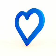 Heart Icon Right Side White Background