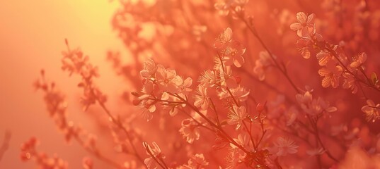 Fototapeta premium Soft coral backdrop with gentle warmth, perfect for enhancing text or illustrations