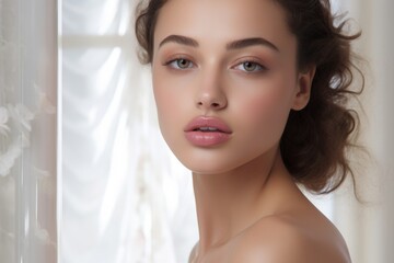 Naklejka premium Sensual Natural Beauty: Untouched Elegance