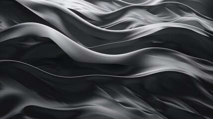 Fototapeta premium An abstract composition of black and white wavy lines intersecting and flowing throughout the frame.