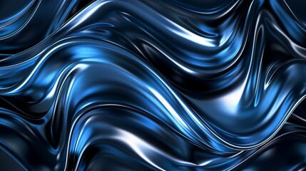 Fototapeta premium Blue abstract background with wavy lines creating a dynamic and modern visual effect.