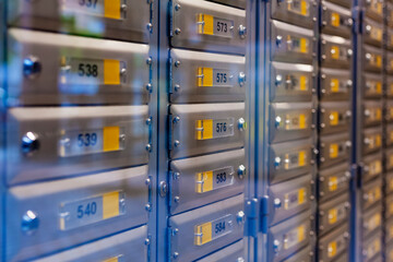 Mailboxes to receive packages and letters - obrazy, fototapety, plakaty
