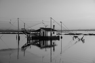 Sunset at Pialassa Piomboni, Ravenna (Italy)