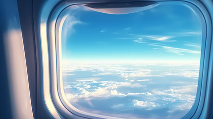 Sky seen from airplane window