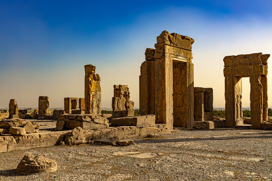 Iran. Persepolis, an ancient capital of the Achaemenid Empire (UNESCO World Heritage site). Palace of Xerxes (the Hadish)