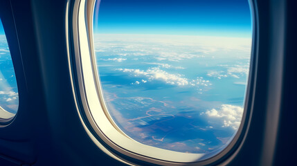 Sky seen from airplane window