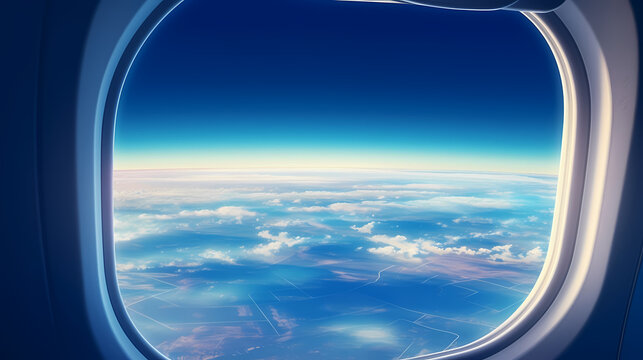 Fototapeta Sky seen from airplane window