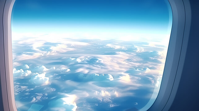 Fototapeta Sky seen from airplane window