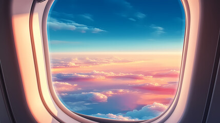 Fototapeta premium Sky seen from airplane window