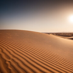 Naklejka premium Desert landscape with dunes. Generative AI