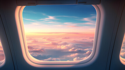 Fototapeta premium Sky seen from airplane window