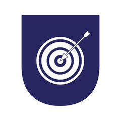 Initial Target Logo combine with letter U vector template