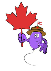 animated globe with maple shaped sign